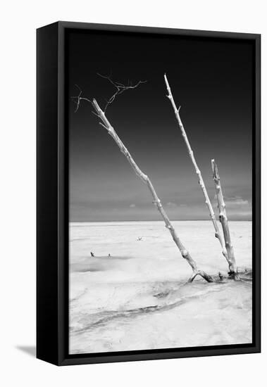 Cuba Fuerte Collection B&W - Alone in the Ocean-Philippe Hugonnard-Framed Stretched Canvas