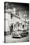 Cuba Fuerte Collection B&W - American Car in Trinidad III-Philippe Hugonnard-Stretched Canvas