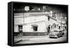 Cuba Fuerte Collection B&W - American Car in Trinidad-Philippe Hugonnard-Framed Stretched Canvas