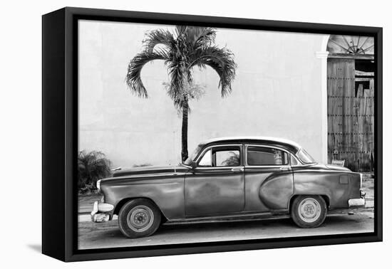 Cuba Fuerte Collection B&W - American Classic Car II-Philippe Hugonnard-Framed Stretched Canvas