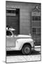 Cuba Fuerte Collection B&W - American Classic Car in Sancti Spiritus II-Philippe Hugonnard-Mounted Photographic Print