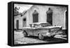 Cuba Fuerte Collection B&W - American Classic Car in Trinidad II-Philippe Hugonnard-Framed Stretched Canvas