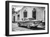 Cuba Fuerte Collection B&W - American Classic Car in Trinidad II-Philippe Hugonnard-Framed Photographic Print