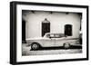 Cuba Fuerte Collection B&W - American Classic Car in Trinidad III-Philippe Hugonnard-Framed Photographic Print
