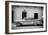 Cuba Fuerte Collection B&W - American Classic Car in Trinidad IV-Philippe Hugonnard-Framed Photographic Print