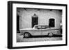 Cuba Fuerte Collection B&W - American Classic Car in Trinidad IV-Philippe Hugonnard-Framed Photographic Print