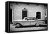 Cuba Fuerte Collection B&W - American Classic Car in Trinidad IV-Philippe Hugonnard-Framed Stretched Canvas