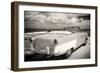 Cuba Fuerte Collection B&W - American Classic Car on the Beach III-Philippe Hugonnard-Framed Photographic Print