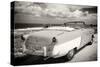 Cuba Fuerte Collection B&W - American Classic Car on the Beach III-Philippe Hugonnard-Stretched Canvas