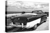 Cuba Fuerte Collection B&W - American Classic Car on the Beach IV-Philippe Hugonnard-Stretched Canvas