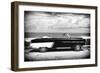 Cuba Fuerte Collection B&W - American Classic Car on the Beach-Philippe Hugonnard-Framed Photographic Print