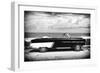 Cuba Fuerte Collection B&W - American Classic Car on the Beach-Philippe Hugonnard-Framed Photographic Print