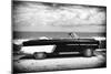 Cuba Fuerte Collection B&W - American Classic Car on the Beach-Philippe Hugonnard-Mounted Photographic Print