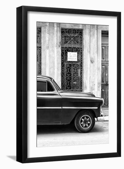 Cuba Fuerte Collection B&W - Bel Air Chevy III-Philippe Hugonnard-Framed Photographic Print