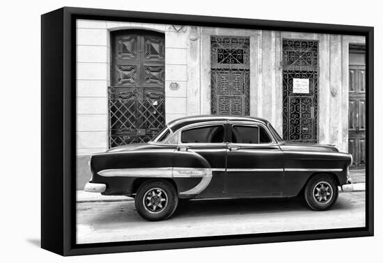 Cuba Fuerte Collection B&W - Bel Air Chevy-Philippe Hugonnard-Framed Stretched Canvas