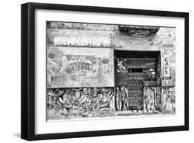 Cuba Fuerte Collection B&W - Cafe Express Havana-Philippe Hugonnard-Framed Photographic Print