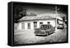 Cuba Fuerte Collection B&W - Chevrolet Cars II-Philippe Hugonnard-Framed Stretched Canvas