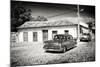 Cuba Fuerte Collection B&W - Chevrolet Cars II-Philippe Hugonnard-Mounted Photographic Print