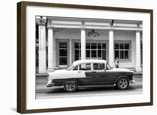 Cuba Fuerte Collection B&W - Chevrolet Sunday Walk-Philippe Hugonnard-Framed Photographic Print