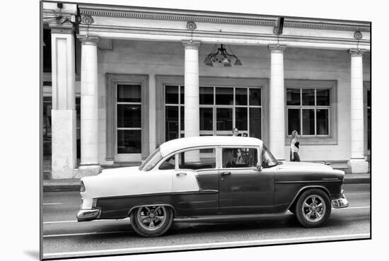 Cuba Fuerte Collection B&W - Chevrolet Sunday Walk-Philippe Hugonnard-Mounted Photographic Print