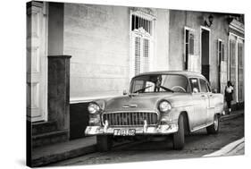 Cuba Fuerte Collection B&W - Chevy Classic Car in Trinidad-Philippe Hugonnard-Stretched Canvas