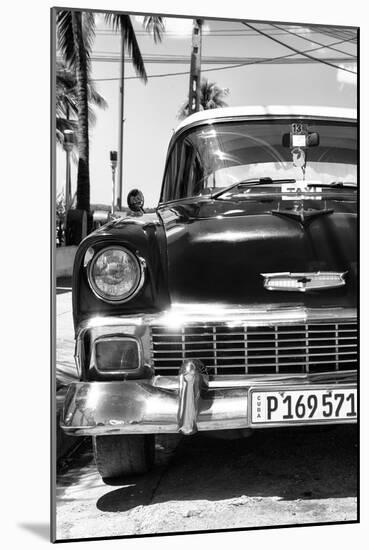 Cuba Fuerte Collection B&W - Chevy Classic Car IV-Philippe Hugonnard-Mounted Photographic Print