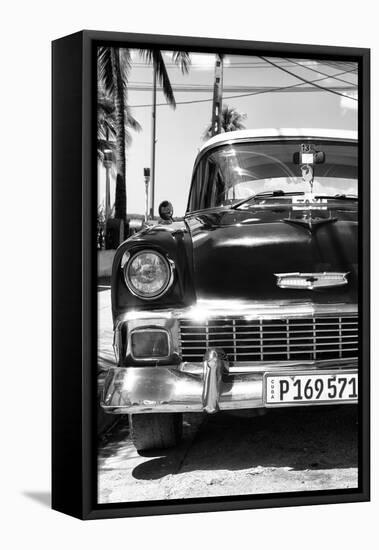 Cuba Fuerte Collection B&W - Chevy Classic Car IV-Philippe Hugonnard-Framed Stretched Canvas