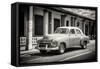 Cuba Fuerte Collection B&W - Chevy Deluxe-Philippe Hugonnard-Framed Stretched Canvas