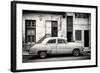 Cuba Fuerte Collection B&W - Classic American Car in Havana Street III-Philippe Hugonnard-Framed Photographic Print