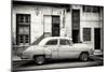 Cuba Fuerte Collection B&W - Classic American Car in Havana Street III-Philippe Hugonnard-Mounted Photographic Print