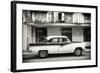 Cuba Fuerte Collection B&W - Classic American Car in Havana Street-Philippe Hugonnard-Framed Photographic Print