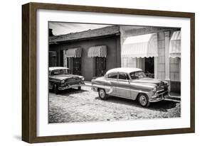 Cuba Fuerte Collection B&W - Classic American Cars-Philippe Hugonnard-Framed Photographic Print