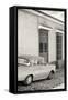 Cuba Fuerte Collection B&W - Classic Car in Sancti Spiritus-Philippe Hugonnard-Framed Stretched Canvas