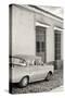 Cuba Fuerte Collection B&W - Classic Car in Sancti Spiritus-Philippe Hugonnard-Stretched Canvas