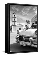 Cuba Fuerte Collection B&W - Classic Car in Santa Clara II-Philippe Hugonnard-Framed Stretched Canvas