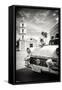 Cuba Fuerte Collection B&W - Classic Car in Santa Clara-Philippe Hugonnard-Framed Stretched Canvas