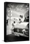 Cuba Fuerte Collection B&W - Classic Car in Santa Clara-Philippe Hugonnard-Framed Stretched Canvas