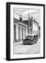 Cuba Fuerte Collection B&W - Classic Car in the Street II-Philippe Hugonnard-Framed Photographic Print