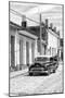 Cuba Fuerte Collection B&W - Classic Car in the Street II-Philippe Hugonnard-Mounted Photographic Print