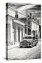 Cuba Fuerte Collection B&W - Classic Car in the Street-Philippe Hugonnard-Stretched Canvas