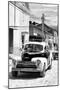 Cuba Fuerte Collection B&W - Classic Car Taxi II-Philippe Hugonnard-Mounted Photographic Print