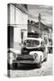 Cuba Fuerte Collection B&W - Classic Car Taxi-Philippe Hugonnard-Stretched Canvas