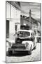 Cuba Fuerte Collection B&W - Classic Car Taxi-Philippe Hugonnard-Mounted Photographic Print