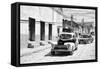 Cuba Fuerte Collection B&W - Classic Cars Taxis II-Philippe Hugonnard-Framed Stretched Canvas