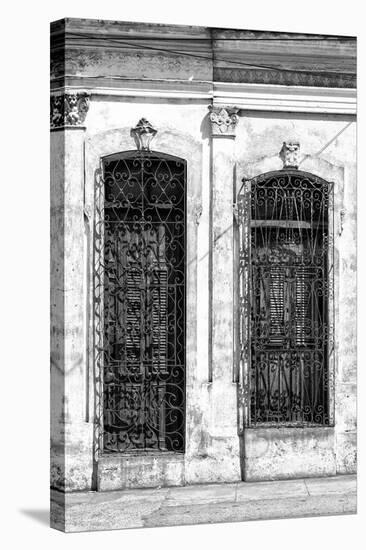 Cuba Fuerte Collection B&W - Cuban Architecture II-Philippe Hugonnard-Stretched Canvas