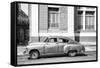 Cuba Fuerte Collection B&W - Cuban Taxi II-Philippe Hugonnard-Framed Stretched Canvas