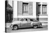 Cuba Fuerte Collection B&W - Cuban Taxi II-Philippe Hugonnard-Stretched Canvas