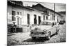 Cuba Fuerte Collection B&W - Cuban Taxi in Trinidad II-Philippe Hugonnard-Mounted Photographic Print