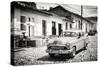 Cuba Fuerte Collection B&W - Cuban Taxi in Trinidad II-Philippe Hugonnard-Stretched Canvas