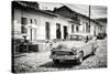 Cuba Fuerte Collection B&W - Cuban Taxi in Trinidad II-Philippe Hugonnard-Stretched Canvas